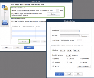 How to create a backup file in Quickbooks