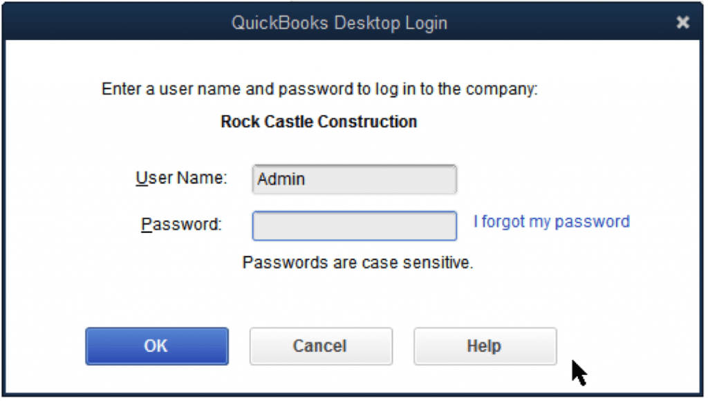 crack Quickbooks desktop admin password