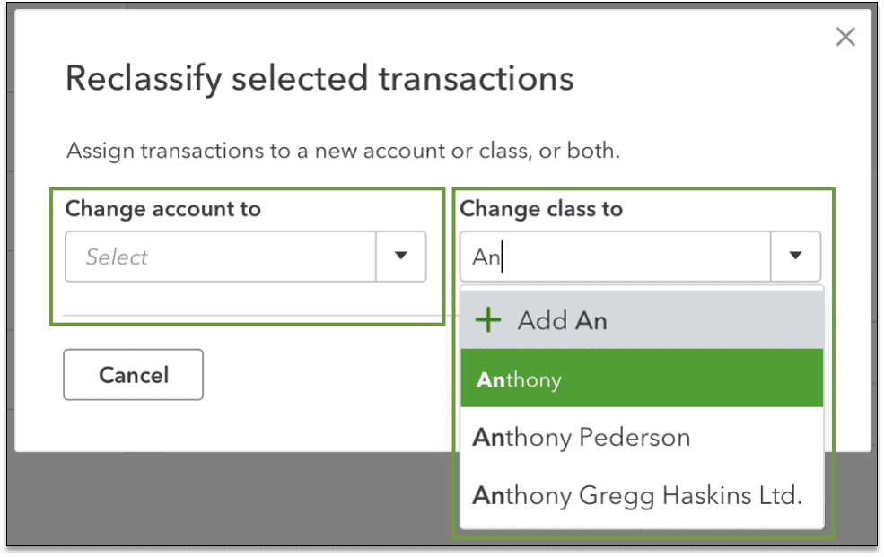 how to reclassify transactions in Quickbooks desktop