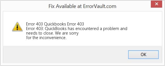 QuickBooks Error Code 403