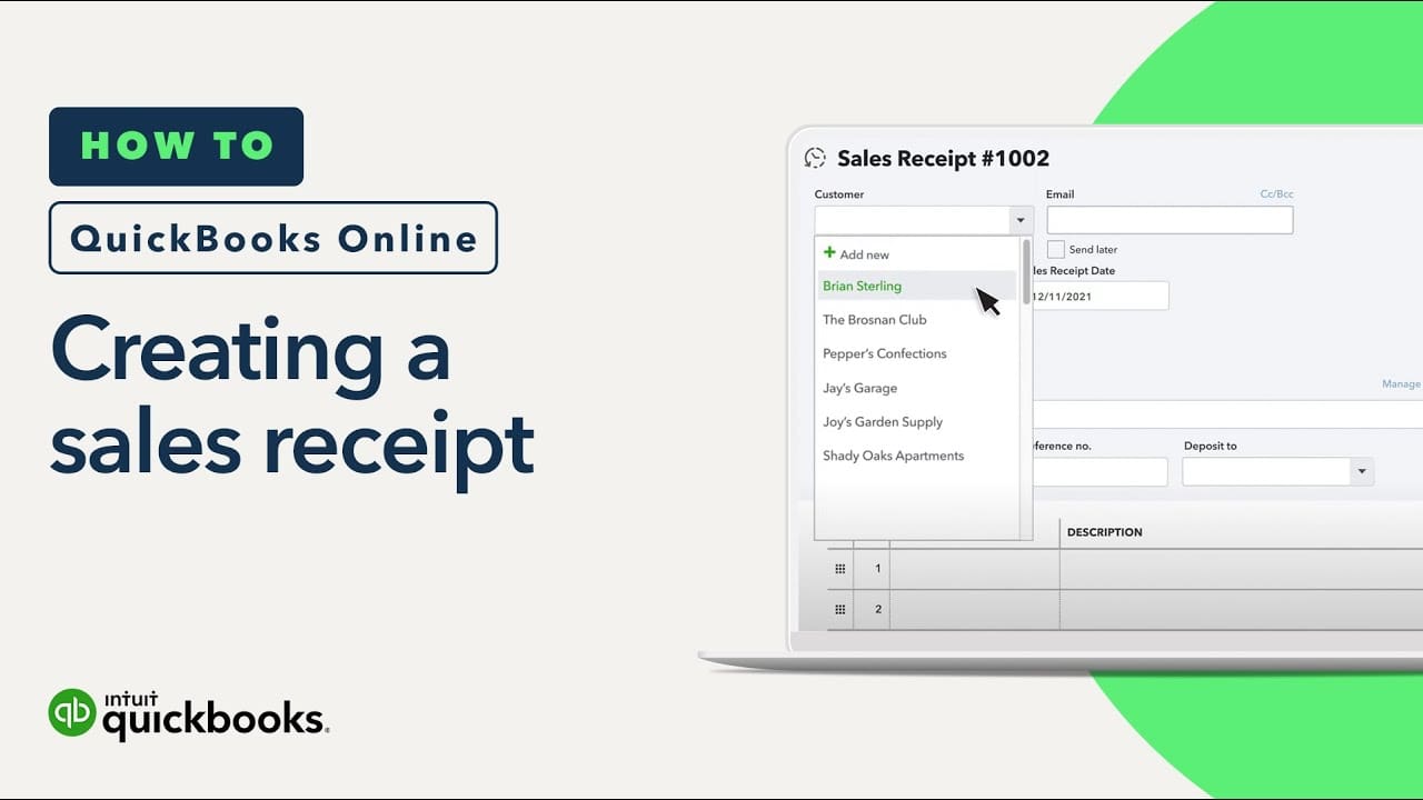 What is a Sales Receipt In QuickBooks? (9 Steps To Create It)