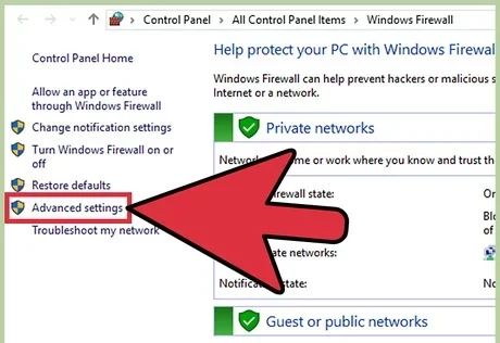 Configure firewall settings