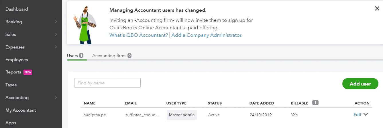 Add ‘Authorized Users’ in QuickBooks CAMPs