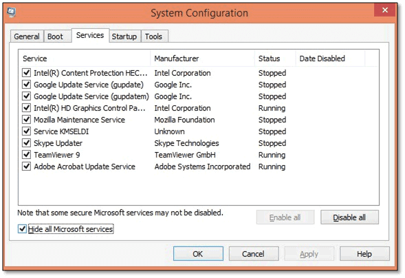 Clean Install in Selective Startup Mode