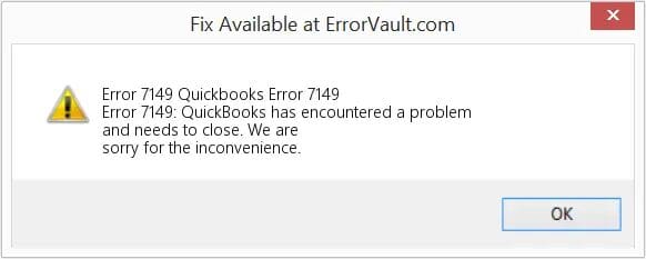 QuickBooks Error Code 7149 A Description