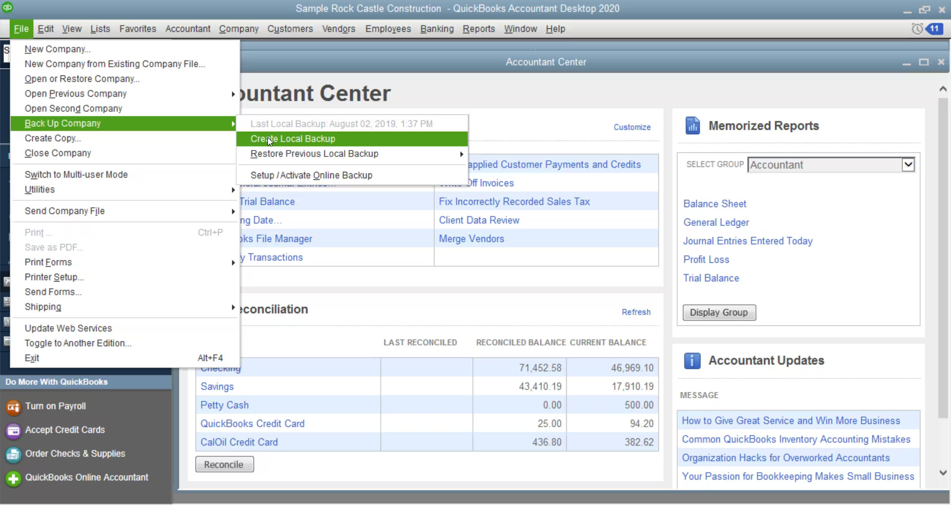 Information Transferred or Not While Using the QuickBooks Migration Tool
